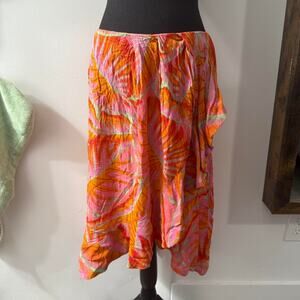 Vibrant multi coloured midi skirt